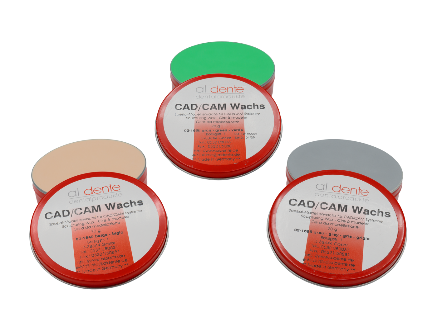 CAD/CAM Modellierwachs grün, 70 g