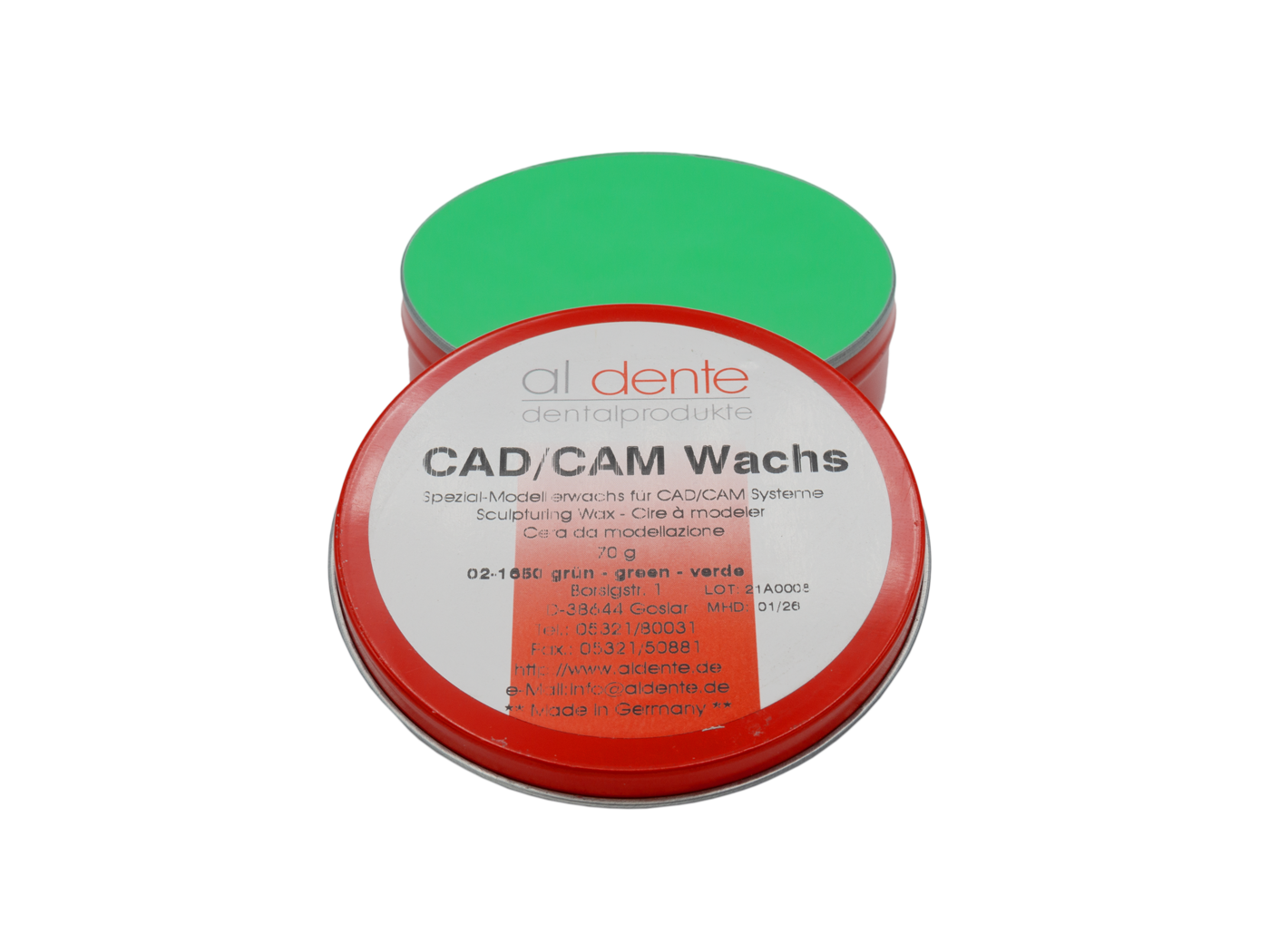 CAD/CAM Sculpturing Wax green, 70 g