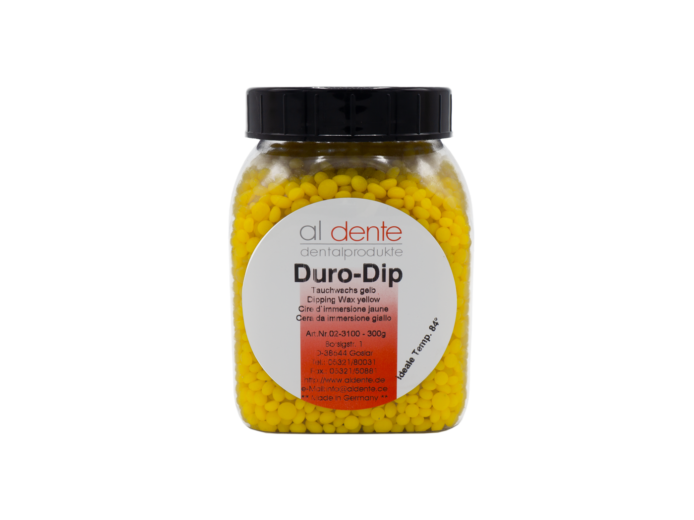 Duro-Dip dipping wax, yellow, 300 g